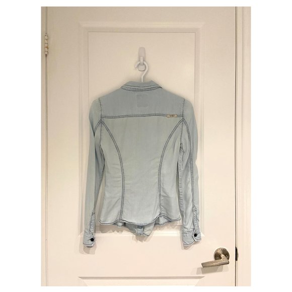 GUESS Distressed Soft Denim Jacket - Picture 2 of 3